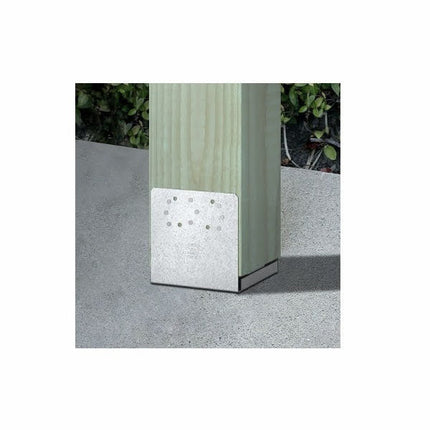 ABU88SS 8 x 8 Adjustable Post Base, 14 gauge, Stainless Steel; ABU66 6 x 6 Adjustable Post Base, Installed with Nails