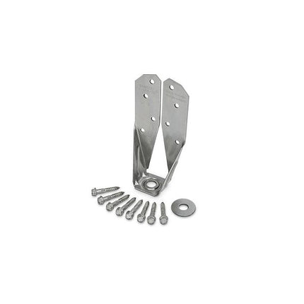 DTT2SS Deck Tension Tie With 2-1/2" SD SDS Screws, 14 Gauge, Stainless Steel; DTT2SS Deck Tension Tie with SDS Screws, Installed