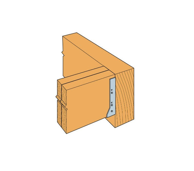 HUC28-2SS Double 2 x 8 Concealed Flange Joist Hanger, Stainless Steel, installed