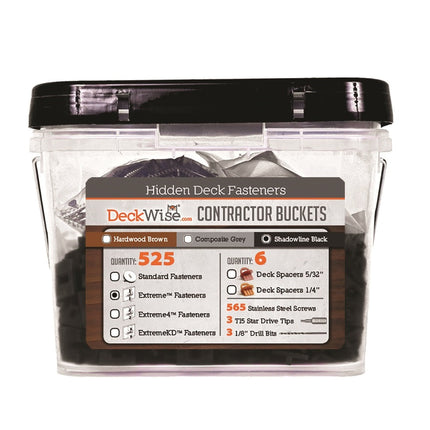 Ipe Clip Extreme, 525pc for 300 sq ft, Black; Ipe Clip Extreme Black Clip for 3/32" spacing