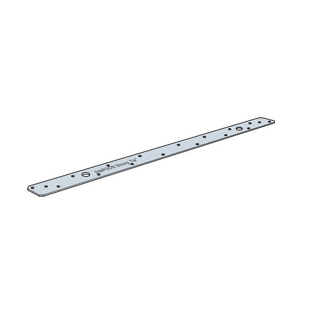 MSTA24SS 24" Medium Strap Tie, 18 Gauge, Stainless Steel; MSTA Medium Strap Tie, Installed