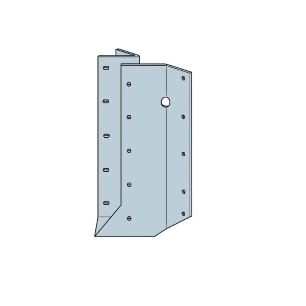 SUL210SS 2 x 10 Skewed Left 45° Joist Hanger, Stainless Steel; SUL Left Skewed Joist Hanger, Installed