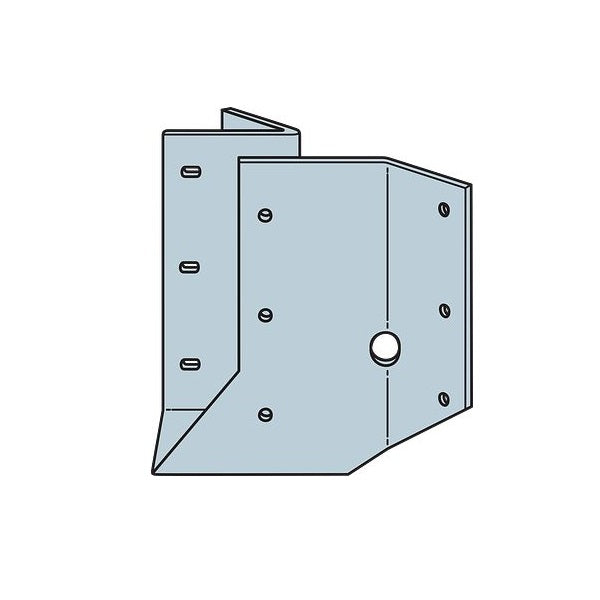 SUL26SS 2 x 6 Skewed Left 45° Joist Hanger, Stainless Steel; SUL Left Skewed Joist Hanger, Installed