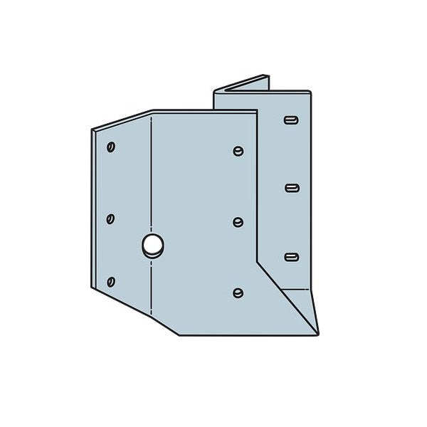 SUR26SS 2 x 6 Skewed Right 45° Joist Hanger, Stainless Steel; SUR Right Skewed Joist Hanger, Installed