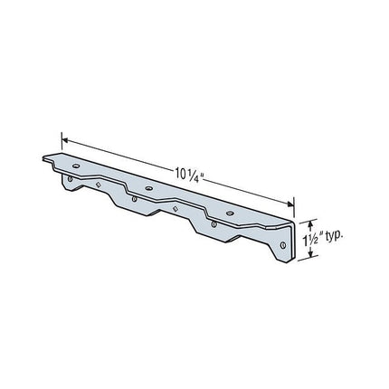 TA10SS 10" Staircase Angle, 12 Gauge, Stainless Steel