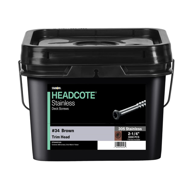 Headcote Stainless Deck Screws, 7 x 2-1/4" 3000pcs