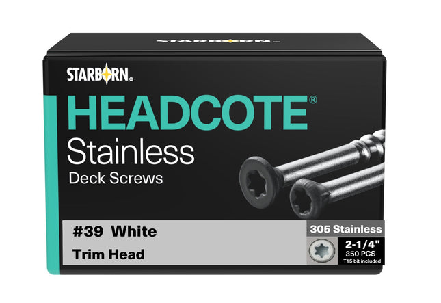 Headcote Stainless Deck Screws, 7 x 2-1/4" 350pcs