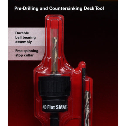#10 Smart-Bit Pre-Drilling and Countersinking Tool; Smart-Bit out of package on deck with replacement bits
