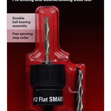 #12 Smart-Bit Pre-Drilling and Countersinking Tool; Smart-Bit out of package on deck with replacement bits
