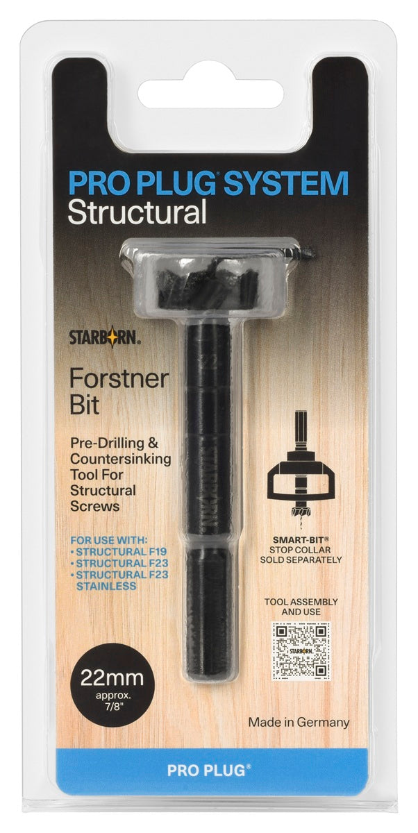 Pro Plug System Structural Forstner Bit, 22mm