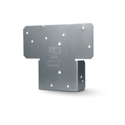 AC4SS 4 x 4 Adjustable Post Cap Pair, 18 Gauge, Stainless Steel; AC4SS 4 x 4 Post Cap Installed with nails