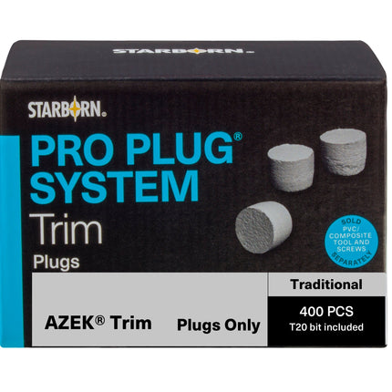 Pro Plug System for Azek Traditonal Trim, 400pcs