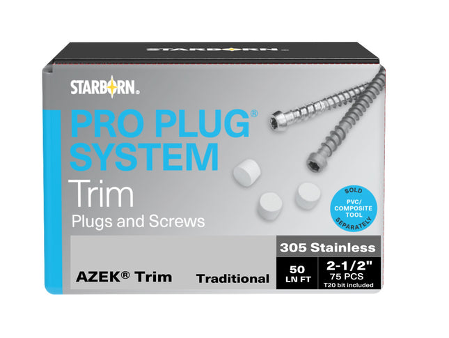Pro Plug System for AZEK Traditional Trim, 50 Lineal Ft