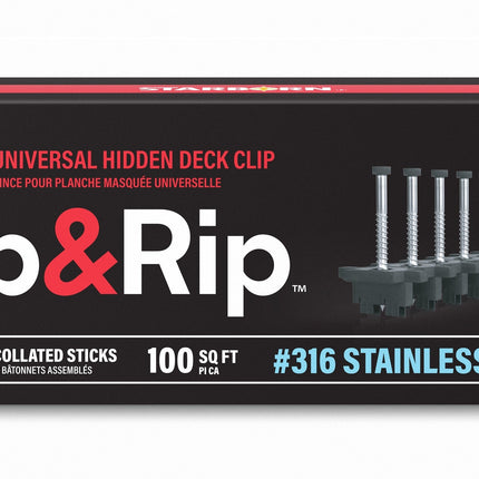 Clip & Rip, Universal Deck Clip, 192 clips for 100 sq ft, 316 Stainless Steel