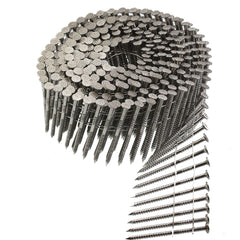 Wire Coil Siding Nails, Stainless Steel, Ring Shank