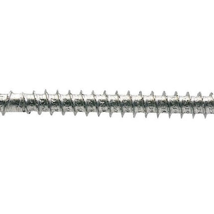 Deck-Drive DCU collated screws, stainless steel, being installed into a composite deck using the Quik Drive PRO300S tool; Stainless Steel DCU screw, for composite to wood applications.  Approved for use in Trex decking