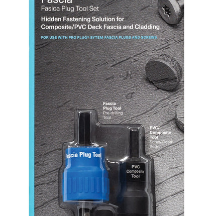 Fascia Plug Tool Set for the Pro Plug System for Fascia.  Includes the Fascia Plug Tool and the PVC/Composite Tool