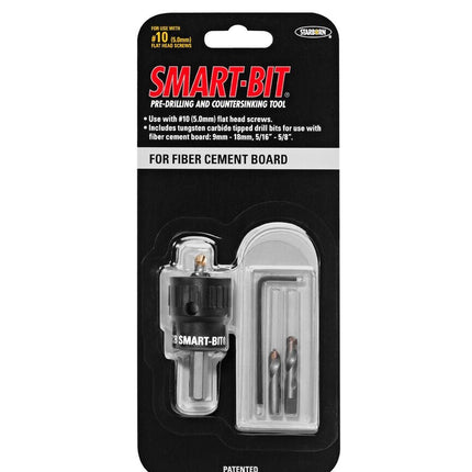 Smart-Bit re-Drilling and Countersinking Tool for Fiber Cement Board for use with #10 flat head screws