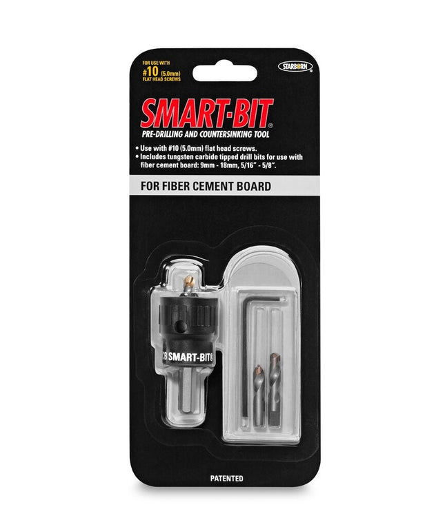 Smart-Bit re-Drilling and Countersinking Tool for Fiber Cement Board for use with #10 flat head screws