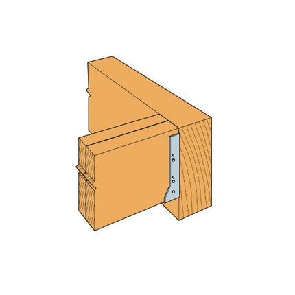 HUC28-2SS Double 2 x 8 Concealed Flange Joist Hanger, Stainless Steel, installed