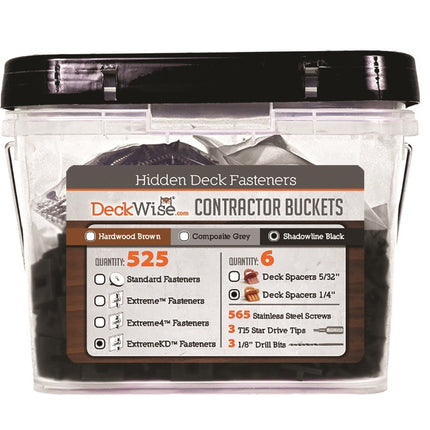 Ipe Clip Extreme KD Black,  525 pc box to cover 300 sq ft; Ipe Clip Extreme KD Clip,for 1/4" gap spacing, black clip