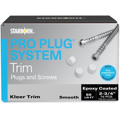 Pro Plug System for Kleer Smooth Trim, 50 Lineal Ft, Epoxy