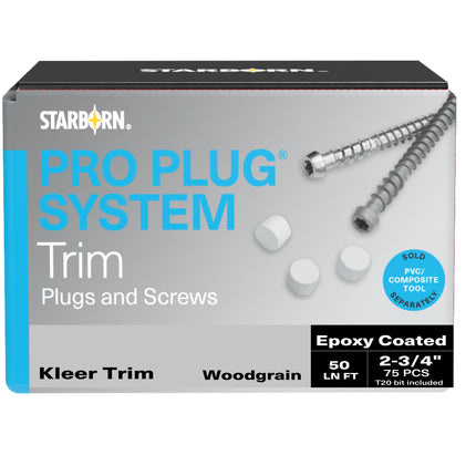 Pro Plug System for Kleer Woodgrain, 50 Lineal Ft, Epoxy