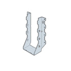 LUS210-2 Double 2 x 10 Face Mount Joist Hanger, Stainless Steel; LUS210-2 Installed with nails, installation drawing; Double Shear Nailing, top view. The nail is installed into the joist and header, distributing the load through two points on each joist nail for greater strength