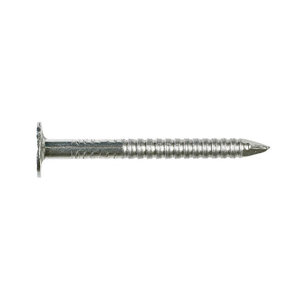 Stainless Steel Roofing Nail, Ring Shank; Stainless Steel Roofing Nail being installed into roof shingles