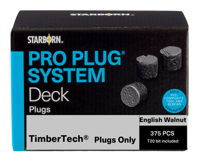 Pro Plug System, TimberTech English Walnut, 375pcs