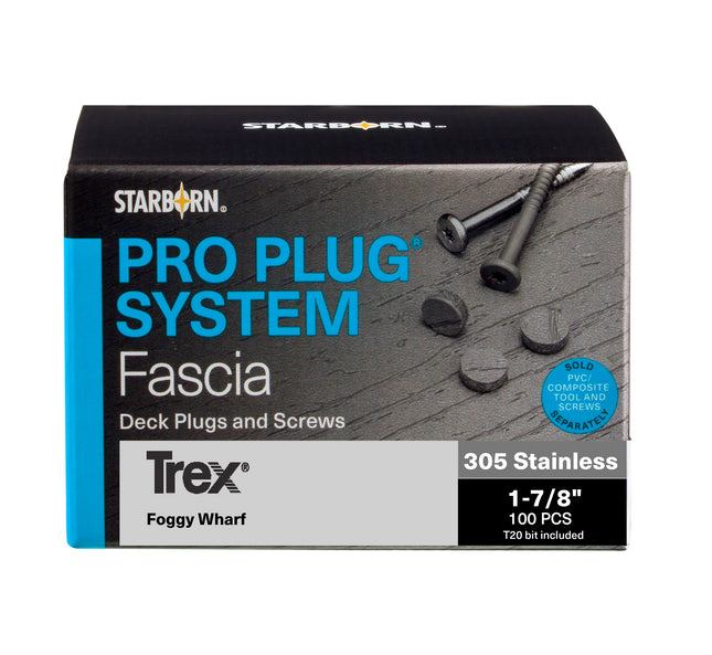 Pro Plug System for Trex Foggy Wharf Fascia
