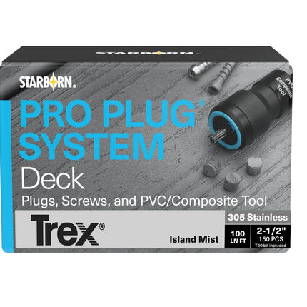 Pro Plug System, Island Mist, 100 Lineal Ft, Stainless Steel