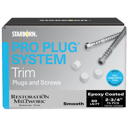 Pro Plug System for Restoration Millwork Smooth Trim, 50 Lineal Ft, Epoxy