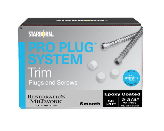 Pro Plug System for Restoration Millwork Smooth Trim, 50 Lineal Ft, Epoxy