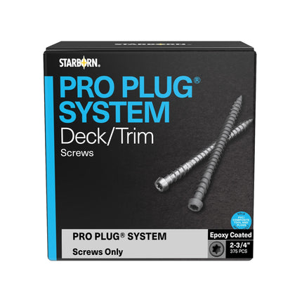 Pro Plug System Screws, 2-3/4", 375pcs; Pro Plug System Screws, epoxy screws