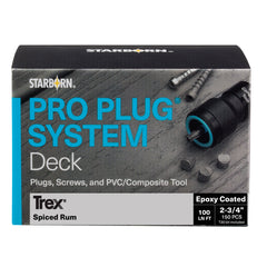Pro Plug System Trex Spiced Rum, 100 lin ft, epoxy screws