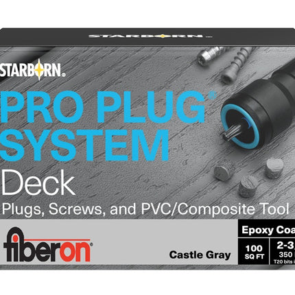 Pro Plug System for Fiberon Decking, 100 Sq Ft Kit with Epoxy Screws