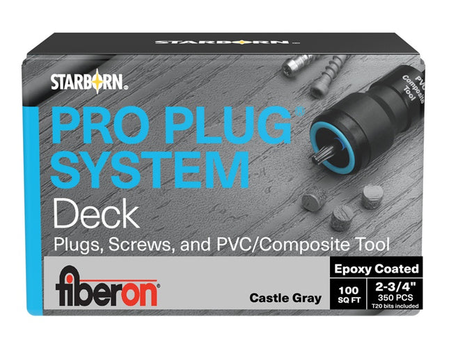 Pro Plug System for Fiberon Decking, 100 Sq Ft Kit with Epoxy Screws