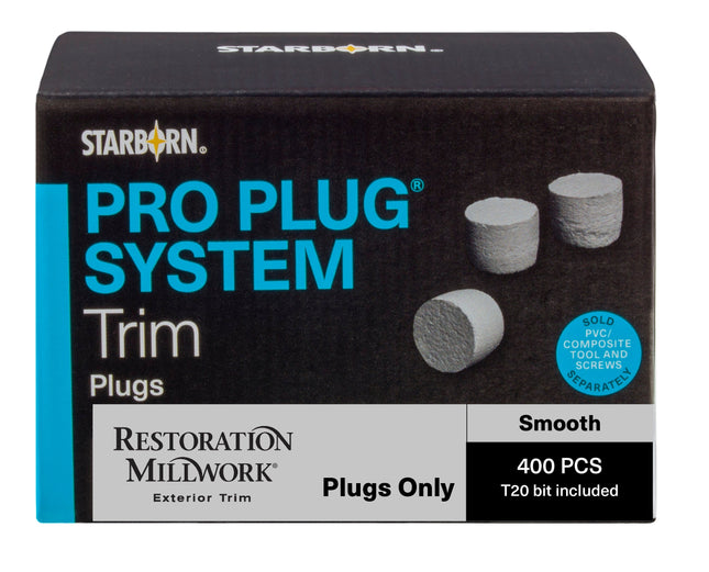 Pro Plug System Plugs for Restoration Millwork, Smooth Trim