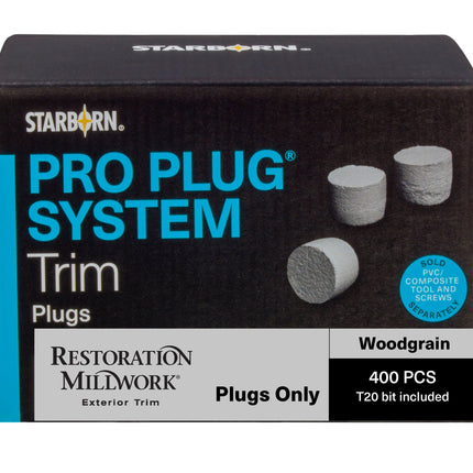 Pro Plug System Plugs for Restoration Millwork, Woodgrain Trim
