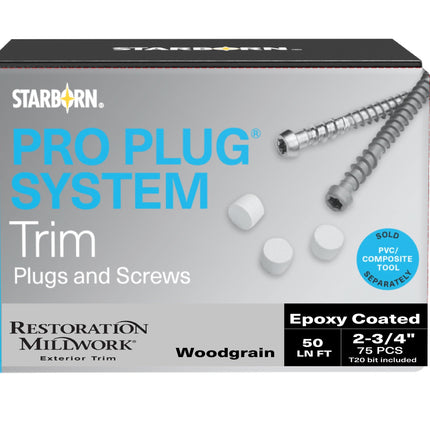 Pro Plug System for Restoration Millwork Trim, 50 Linear Ft, Epoxy