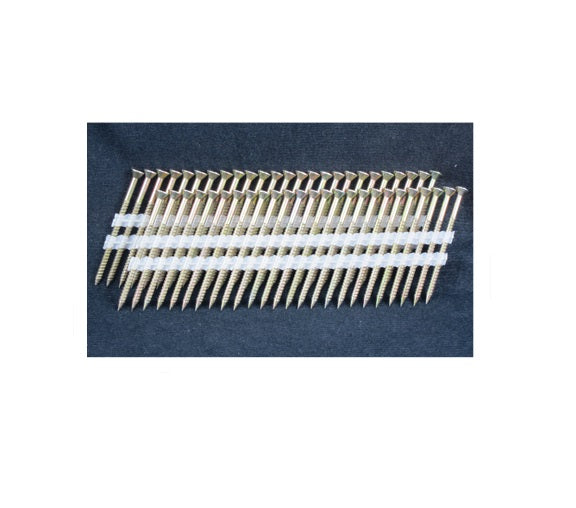 Reversible Nails, Plastic Strip, Star Drive, Galvanized Steel