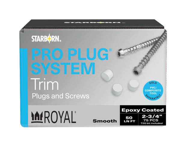 Pro Plug System for Royal Smooth Trim, 50 Lin Ft, Epoxy