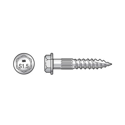 Illustration of SDS25112SS 1/4" x 1-1/2" Simpson SDS Screw, Stainless Steel