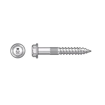 Illustration of SDS25200SS 1/4" x 2" Simpson SDS Screw, Stainless Steel