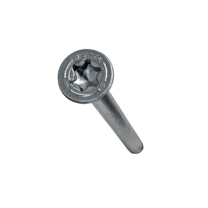 5" SDWS Timber Screw, Stainless Steel, side view; SDWS Screw, Star Drive, View of head with stamp; 5" SDWS Timber Screw, Digital rendering showing the thread pattern 