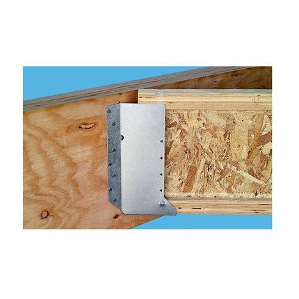 SUR210SS 2 x 10 Skewed Right 45° Joist Hanger, Stainless Steel; SUR Right Skewed Joist Hanger, Installed