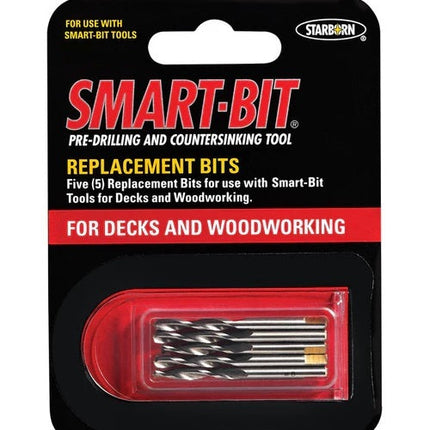 #7 Smart Bit Replacement bits, 5 bits for the #8 Smart-Bit Pre-Drill and Countersinking Tool for decks and woodworking
