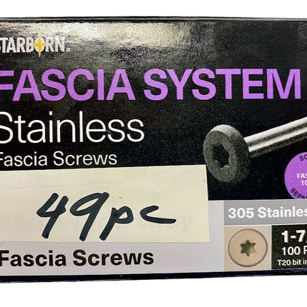 Fascia Screws 1-7/8", Tan Gray, Partial Box, 49pcs, Stainless Steel