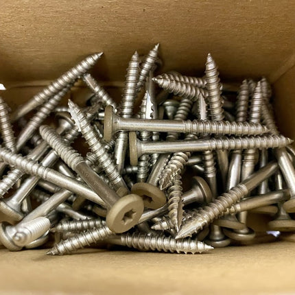Fascia Screws 1-7/8", Tan Gray, Partial Box, 49pcs, Stainless Steel